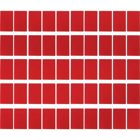 Lot de 50 cartes de visite en aluminium rouge, gravure laser, imperméables et résistantes à l'usure pour entreprise (1/5)