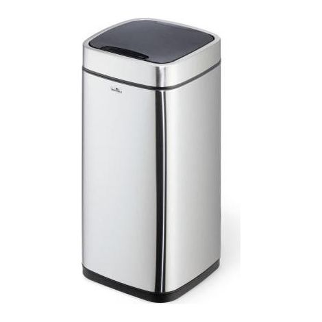 Papelera NO TOUCH 21L 21 l H570mm acero inoxidable / plástico met. DURAB plata (1/4)