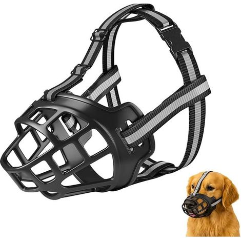 Dog Muzzle for Dogs, Size 5, Anti Barking, Dog Muzzle for Small, Medium and Large with Adjustable Straps, Prevent Bites