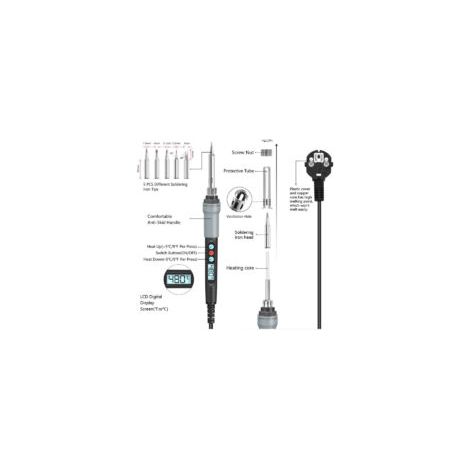 Kit 90W Fer à Souder avec Écran LCD Température Réglable Puissant Conforme UE-AUTRES (1/3)