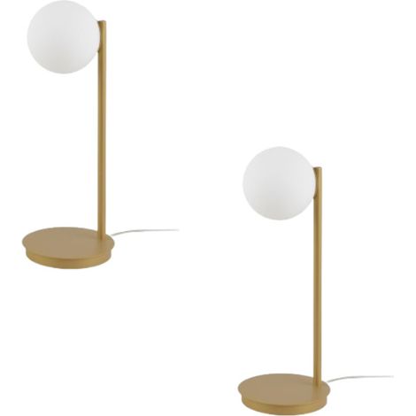 BOBOCHIC - Lot de 2 lampes de chevet SIK en acier   Or