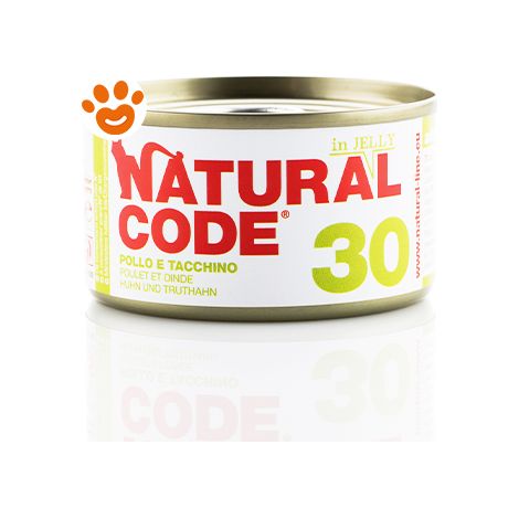 Natural Code 30 Cat Adult al Pollo e Tacchino in Jelly - Natural Code 30 Cat Adult al Pollo e Tacchino in Jelly - Lattina Da 85 Gr