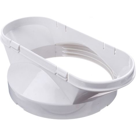 Tube d'évacuation pour climatiseur mobile, conduit flexible blanc, embout plat 13cm, adaptateur de raccord pour unité intérieure (1/3)