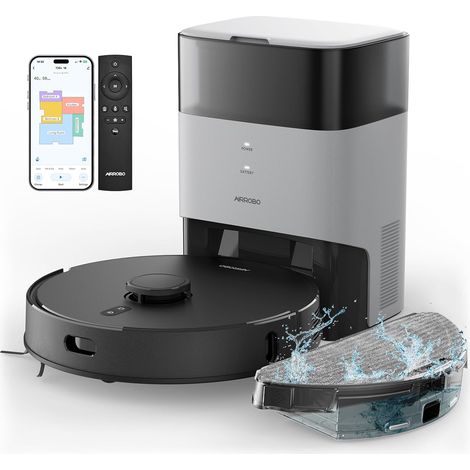 Airrobo – Aspirateur robot laveur 5500 Pa – 3,5L capacité – 3200mAh – Nettoyage jusqu'à 200m² – Technologie LiDAR pour cartographie précise