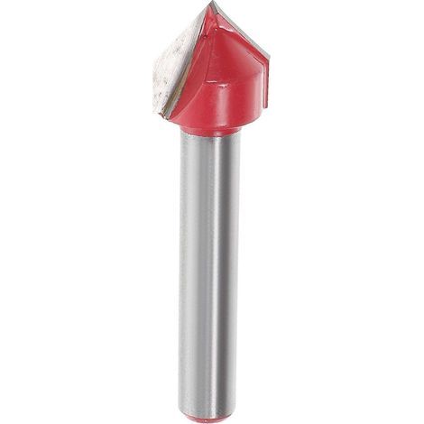 Fraise à rainurer en V à 90° pour le travail du bois - Fraise multifonctionnelle-5X1X1CM-Red (1/4)