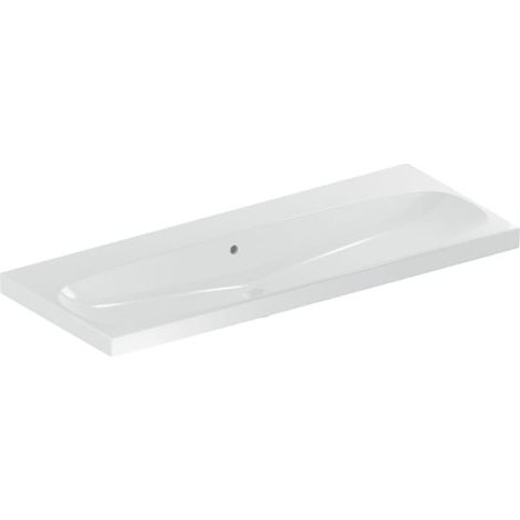 Lavabo Geberit Acanto, sin agujero para grifo, con rebosadero,