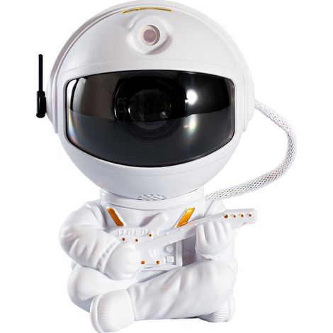 Lámpara de proyección de cielo estrellado de astronauta transfronterizo, luz nocturna LED para dormitorio, lámpara de nebulosa de astronauta de 5 W (blanca) Blanco + Guitarra (1/5)