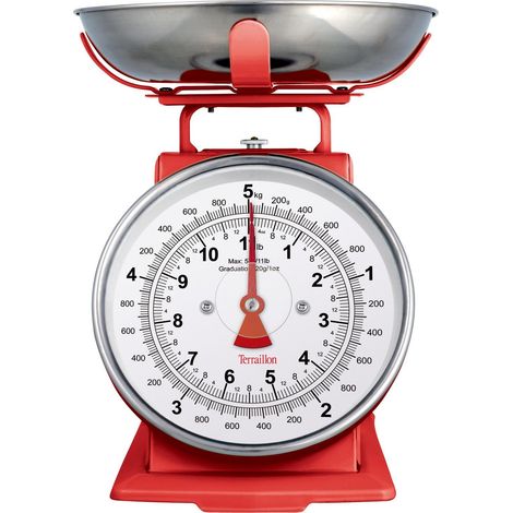 Balance Mecánica 5 Kg Retro Rojo - Tradition 500 - Terraillon