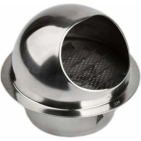 Grille Ventilation 150 mm Grille Aeration Inox Haute Qualité Grille Aération Extérieur Avec Moustiquaire Protège la Façade et Empêche l'entrée d'air Froid / Grille Inox