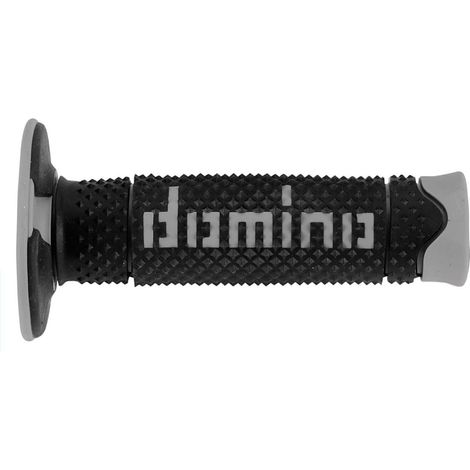 Manopole Domino Off road a piramide bicomponente nero/grigio