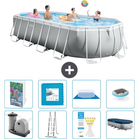 Prism Frame Pool Oval - 610x305x122 cm - 9-teilig S674