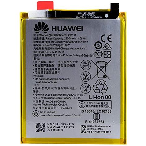 Batterie de rechange Li-ion pour Huawei P20 Lite - 3000 mAh - Accessoire d'origine Huawei - Avec écran