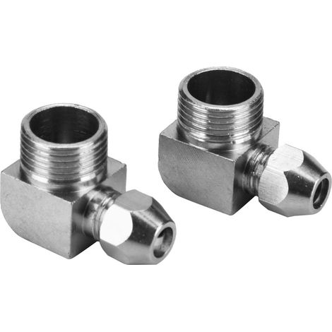 Raccord Rapide Air Comprimé 90° Filetage Mâle 3/8" 10mm, Connecteur Joint Adaptateur, Lot de 5 (1/5)