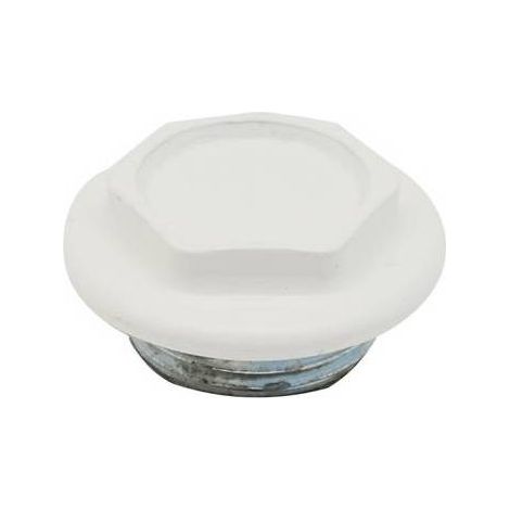 TAPPO CIECO DX / SX  ZINCATO VERNICIATO PER RADIATORI FL 56 Misura: 1"1/4 Sx Bianco