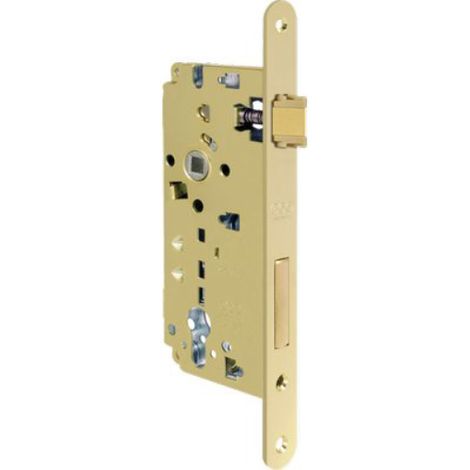 Serratura legno infilare 80851 agb b.t ottonato f.mm 22 f.sagom m2+scr+q8 e.mm 35 Agb