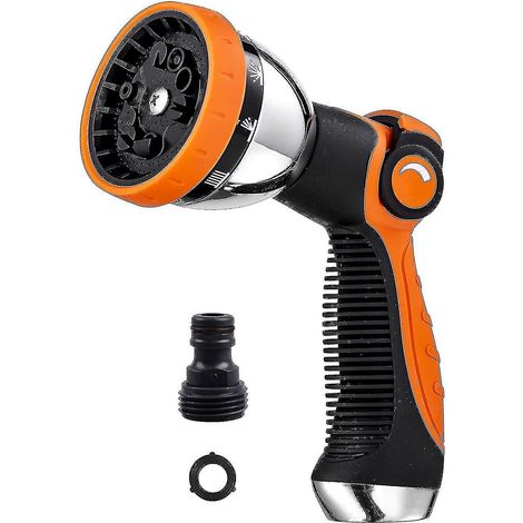Garden Hose Nozzle Nozzle,10 Hose Metal Duty Watering Patterns Thumb On Off Valve, High Pressure Nozzle Sprayer For Watering Plants, Car (1/5)