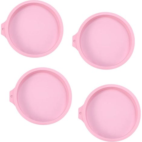 Lot de 4 moules layer cake silicone 15cm moule gâteau rond 6 pouces antiadhésifs (1/3)