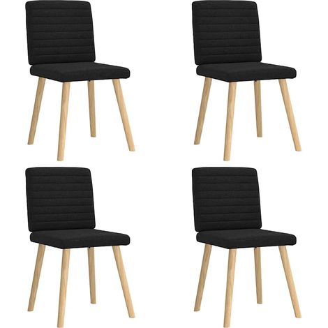 Esszimmerstühle 4 Stk. Schwarz Stoff