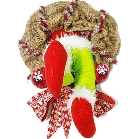 „Weihnachtsdieb“-Kranz (30 x 40 cm) – Hängende Dekoration für selbstgemachte Weihnachts- und Türdekorationen (1/5)