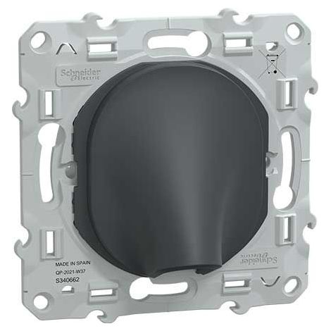 Salida de cable Schneider Electric Ovalis 16 A antracita (1/2)