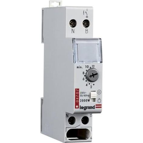 Legrand – Interrupteur rex 800 plus minuterie silencieuse 0.5-12min – Alimentation 230V – Pour éclairage d'escalier – Installation facile