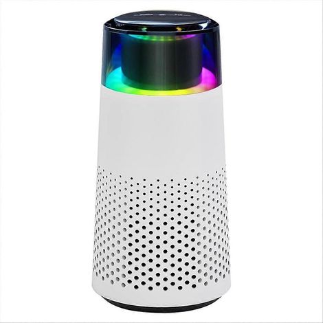 Luftreiniger - Mini-Luftreiniger mit HEPA-Filter und Umgebungslichtfunktion, für Auto, Zuhause, Büro (weiß) (1/5)