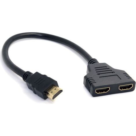 Répartiteur HDMI - HDMI mâle vers 2 HDMI femelle (1 entrée, 2 sorties) H501