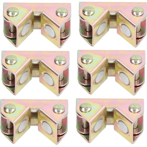 Lot de 6 pinces soudure aimantées en V reglables acier inoxydable pour fixation tuyaux portes meubles (1/5)