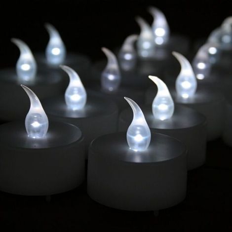 24 Bougies à Led Blanche Effet Flamme (1/3)