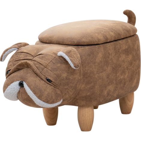 SVITA Tierhocker Stauraum Kinderhocker Sitzhocker Kinderzimmer Sitzbox Mops