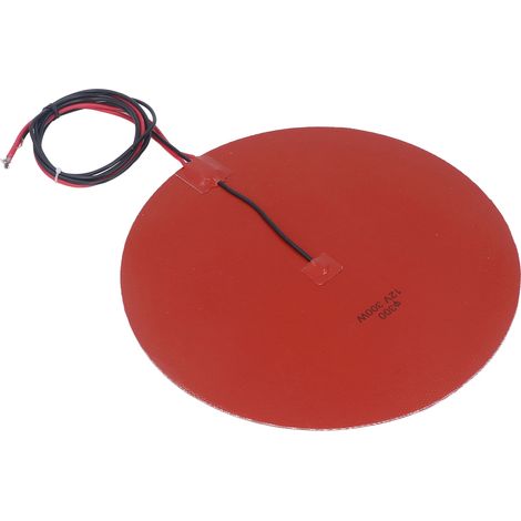Silikon-Heizmatte mit 100-kΩ-NTC-Thermistor für Heizbetten von 3D-Druckern, 300 W, 300 mm Durchmesser, 12 V DC (1/5)