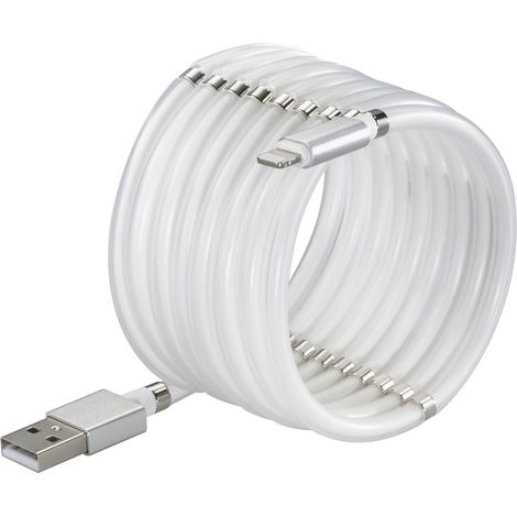 Renkforce USB-Kabel USB 2.0 USB-A Stecker, Apple Lightning Stecker 1.00 m Weiß TO-6897012 (1/5)