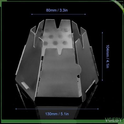 Poêle à bois pliable - FAFEICY - Mini hexagonal - Acier inoxydable - Pliable - Compact (1/5)