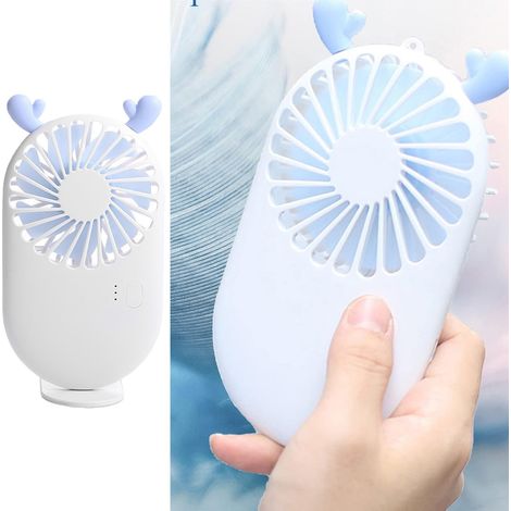Mini Ventilateur USB - 3 Vitesses - Rechargeable Par Port USB - Pour Chambre Bureau Voyage - 1 Pièce (1/4)