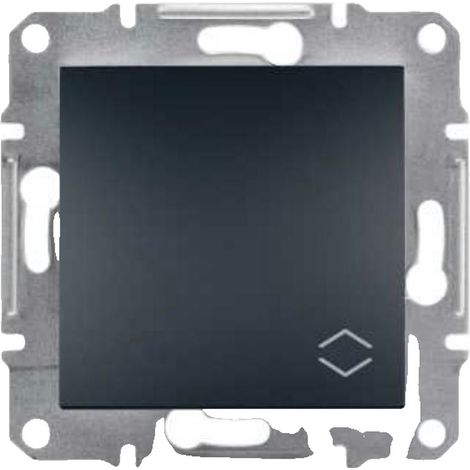 Interrupteur d'escalier Asfora IP44 avec cadre anthracite EPH0400471