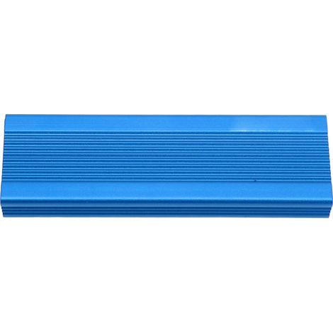 Boîtier SSD SATA M.2 USB 3.1 10 Gbit/s ultra-fin en alliage d'aluminium, Plug and Play, pour ordinateur portable, couleur bleue (disque dur non inclus). (1/4)