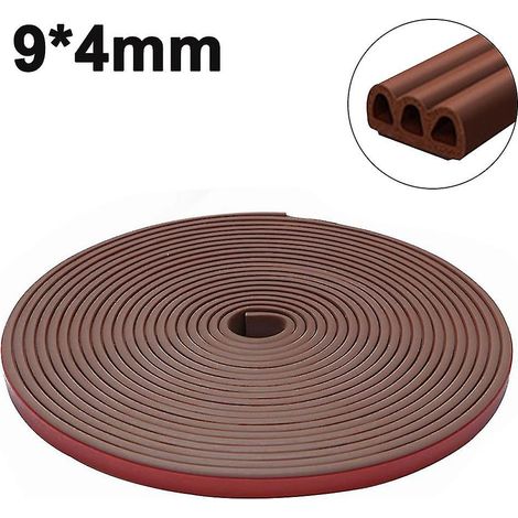 Joint D'étanchéité En Caoutchouc De Silicone - Bande De Joint Pour Porte Et Fenêtre - Design Multi-Trous Et Forme D - 6 M