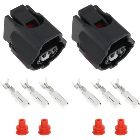 2 Ensembles Connecteur 2 Broches de Température d’Air d’Admission 90980-11025 Compatible avec 1JZ-GE 1JZ-GTE (1/5)