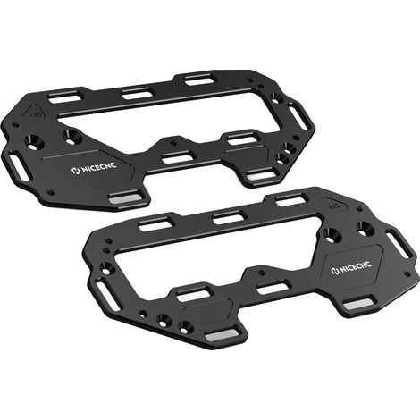 Portaequipajes lateral para motocicleta, diseño ligero y duradero, color negro. (1/2)