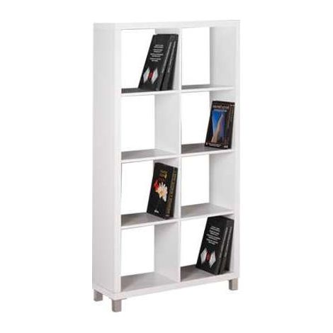 Estantería alta kubox 2x4 acabado blanco, 146 cm(alto)76 cm(ancho)29 cm(fondo) . (1/3)
