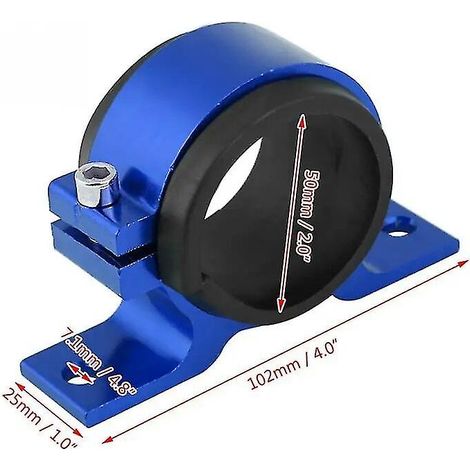 Support de montage de pompe à carburant automobile en alliage d'aluminium 50 mm, support de filtre simple, collier de serrage en aluminium