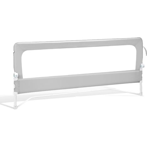 Jiubiaz 200CM Barrière de Lit Pliable Bébé, Barrière de Protection pour Bord de Lit, Rail de Lit Protection Enfants Tissu Oxford Angle 0°-180° Gris