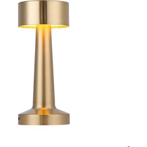 1 lampe de table LED dorée, rechargeable sans fil, intensité variable, design moderne, idéale chevet bureau salon extérieur (1/5)