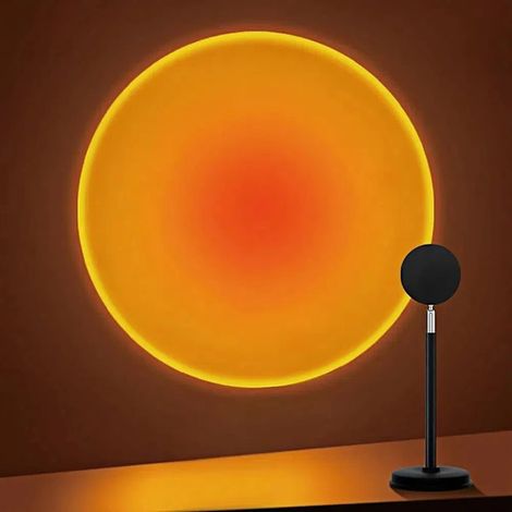 Lampe de projection de coucher de soleil rotative à 180° avec pied de sol (1/4)
