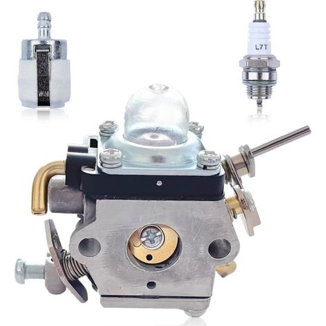 Atunne 122C Carburateur pour Husqvarna 122C 122LDX 122LK Coupe-bordure McCulloch T22LS T22LSC, Tondeuse à gazon avec Filtre à Huile, Bougie d'allumage, Remplacement 581734301 574386701 (1/5)