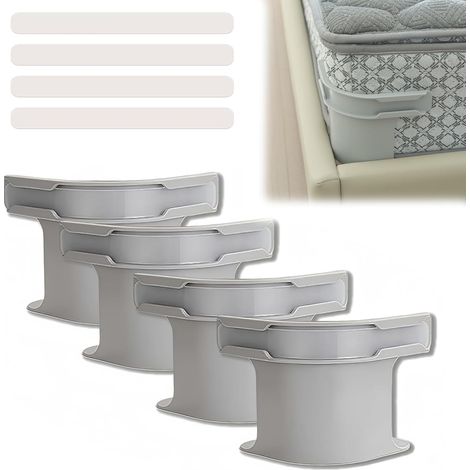Ensemble de 4 attaches-draps verrouillables, attaches-draps sur mesure pour un maintien sûr et ferme, attaches-draps d'angle, taille universelle pour lits King, Queen et Twin. (1/5)