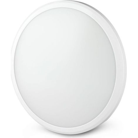 V-TAC PRO VT-12S Plafoniera led 12w chip samsung soffitto circolare corpo slim bianco IP65 bianco freddo 6400K - SKU 936 (1/5)