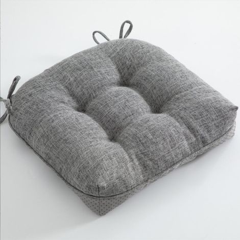 gris Lot de 1 coussins de chaise extra épais antidérapants et doux pour chaises de salle à manger avec attaches 40 x 40 x 10 cm.