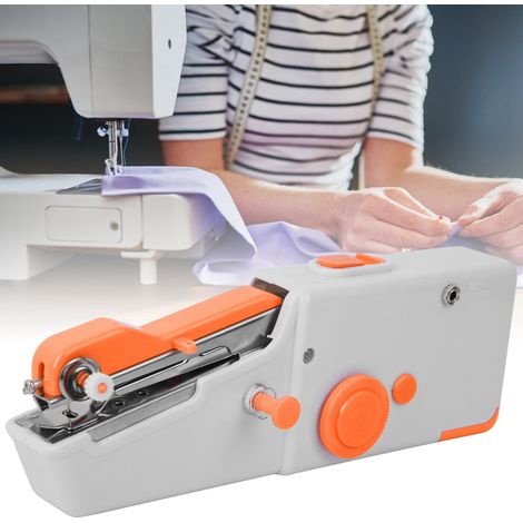 Machine à coudre manuelle portable miniature 2020, machine à coudre électrique sans fil pour la maison, machine à coudre de poche pour réparations rapides et bricolage, orange (1/5)