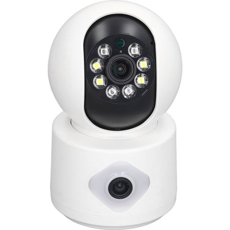 Caméra de Surveillance WiFi 2MP Double Objectif Vision Nocturne Détection de Mouvement Commande à Distance Caméra Sans Fil (1/5)